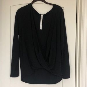 Lululemon Black Long Sleeve Wrap Top